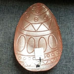 AKCAM Easter egg glitter glass plate (Turkey)